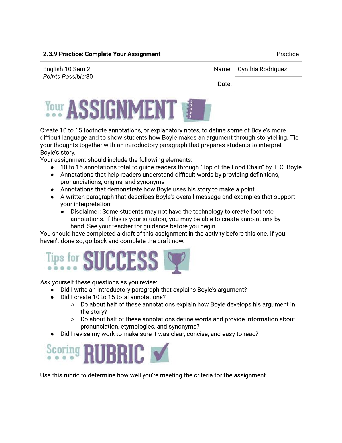 1.3.9 Practice – Complete Your Assignment with Ease