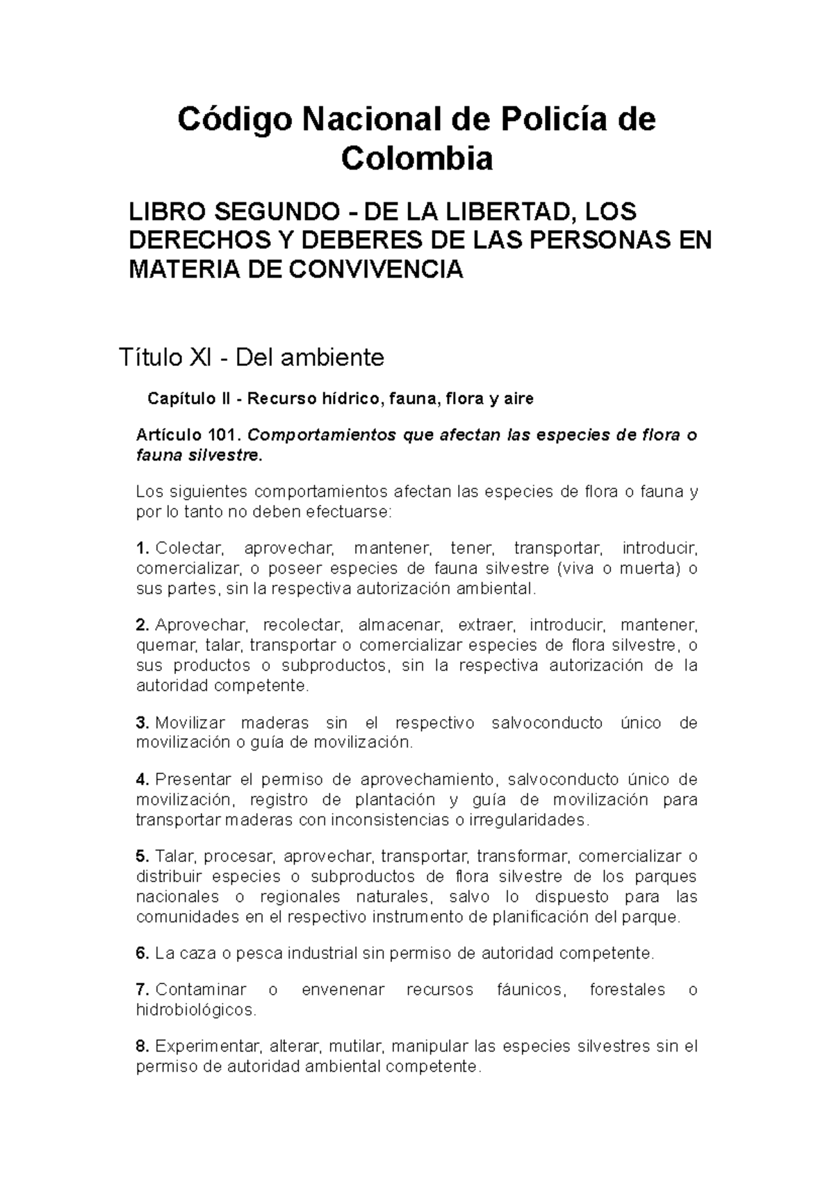 Código Nacional de Policía de Colombia.docx Flora Código Nacional de