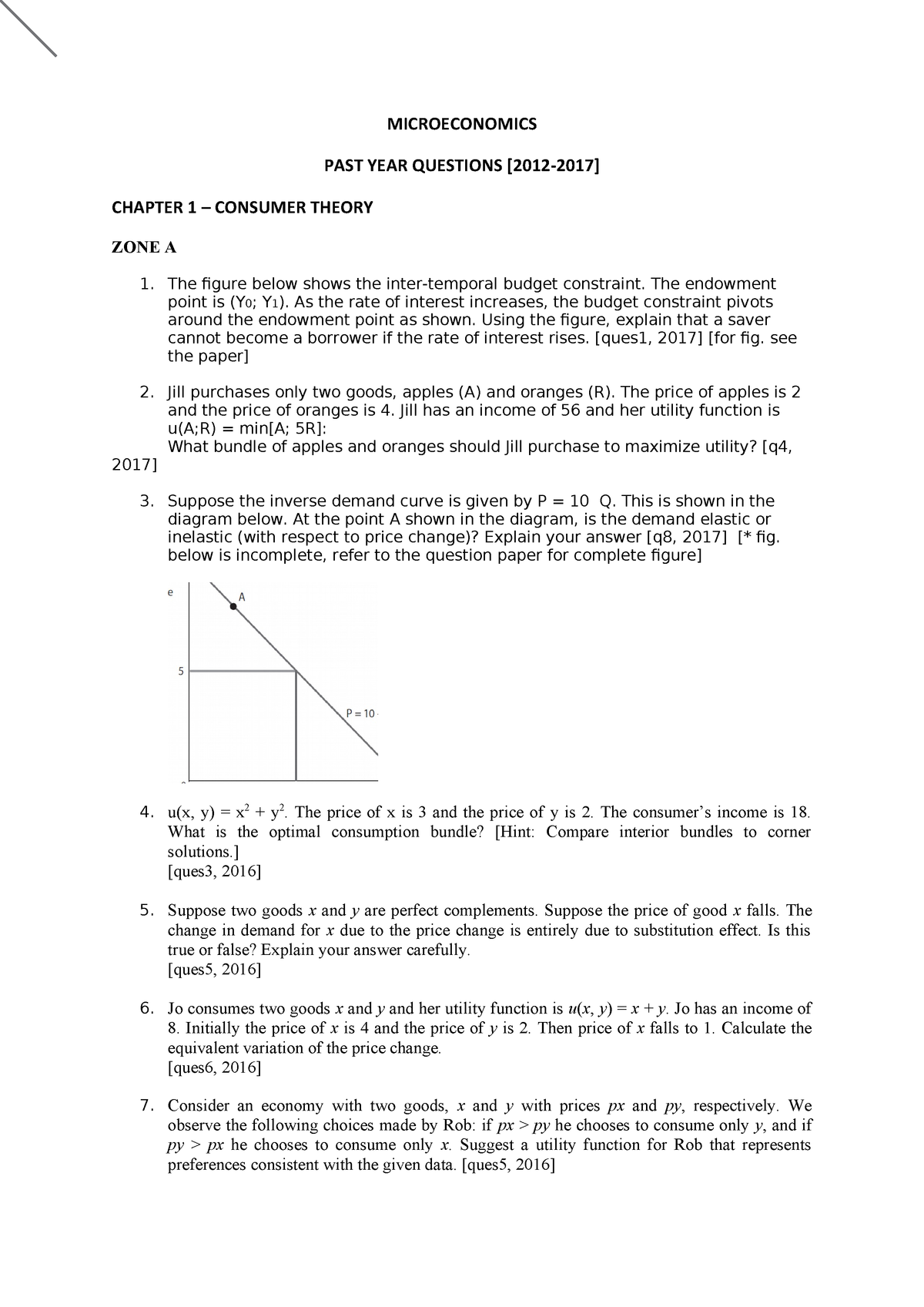 Microecon Past Years Dfg Ec66 Studocu