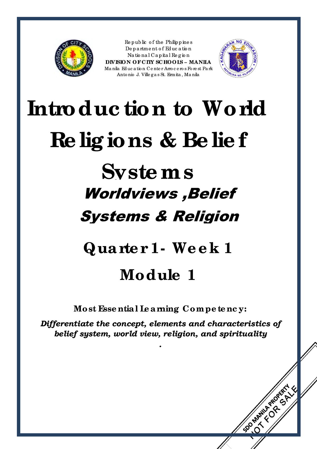 religion and belief system essay