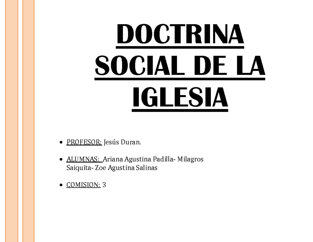 Unidad 1 y 2 mapa conceptual - DOCTRINA SOCIAL DE LA IGLESIA PROFESOR ...