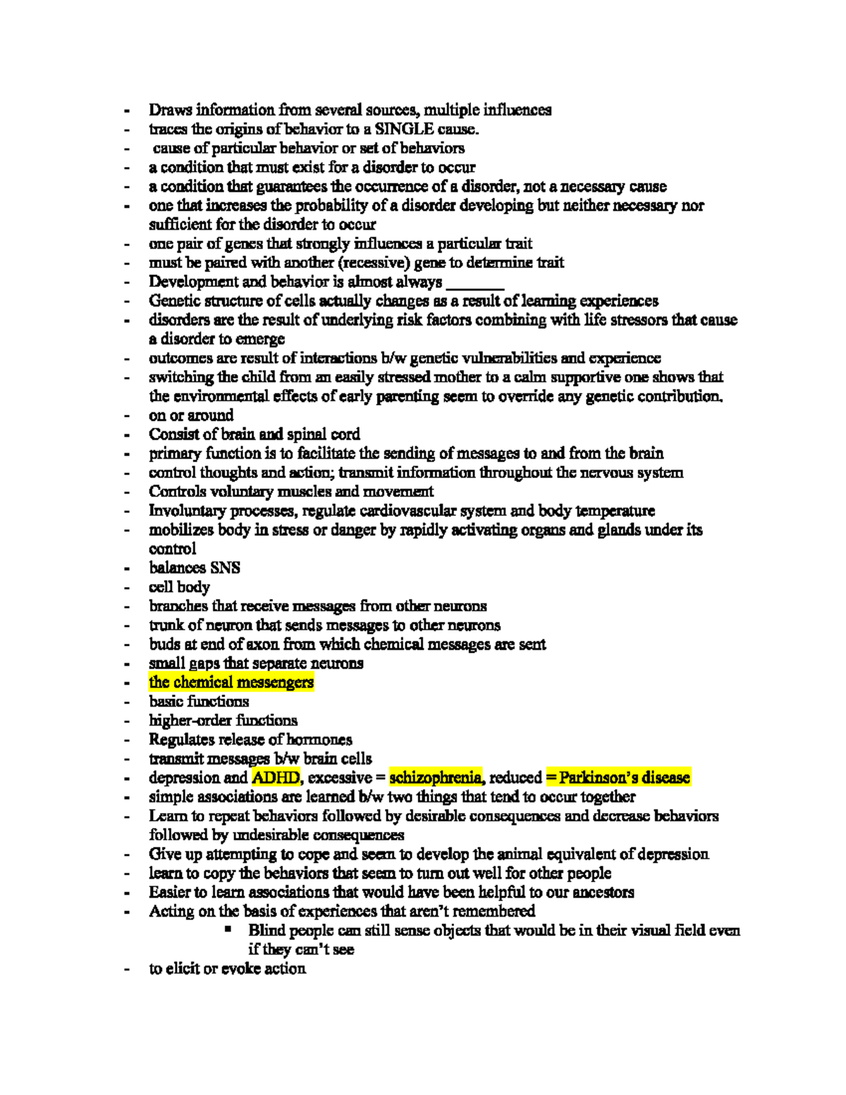 Abnormal Psychology Lecture Notes pg8 - PSY 302 - Studocu