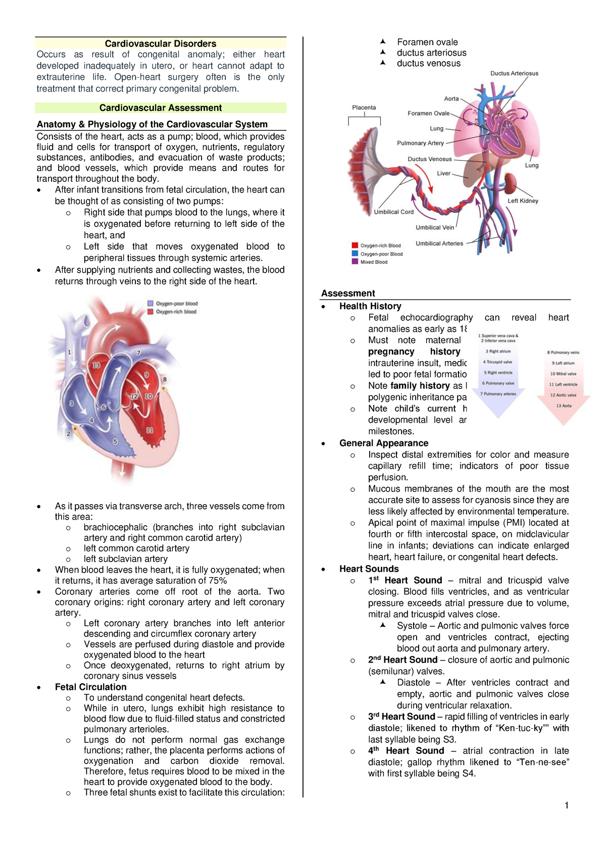 NCM Cardiovascular Disorders - Cardiovascular Disorders Occurs as ...