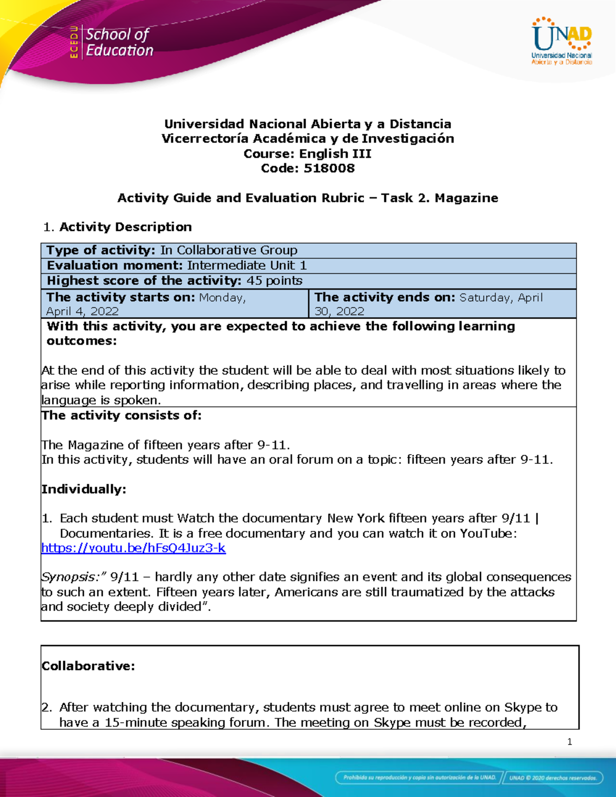 Activity Guide And Evaluation Rubric Unit 1 Task 2 Magazine Activity Guide And Evaluation Rubric Unit 1 Task 2 Magazine