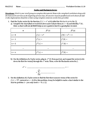 Notes For Calculus 2 - MAC 2312 - Studocu