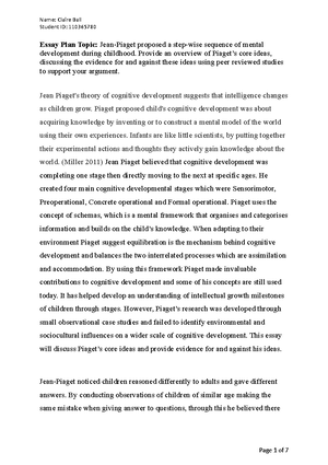 Discuss piaget's theory shop of cognitive development essay