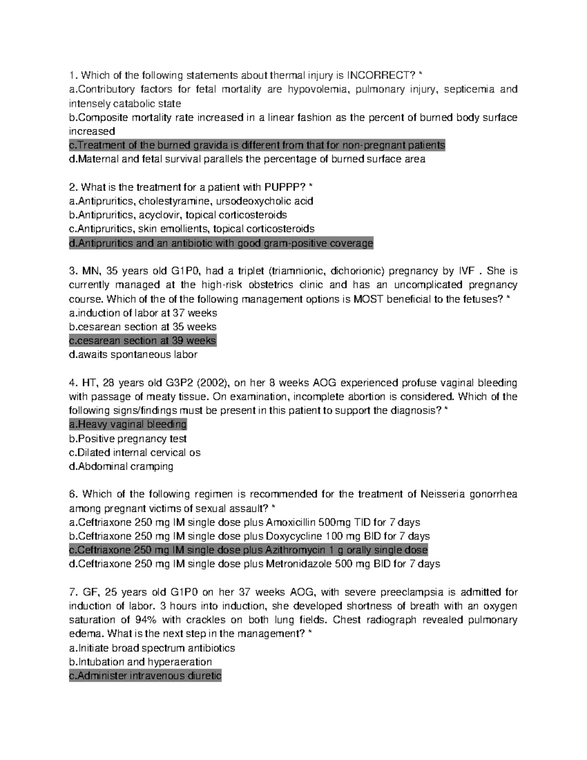 Medical of Vascular surgery exam part 2 Which of the following