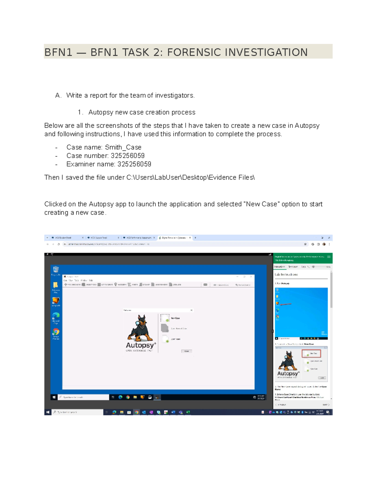 BFN1 TASK 2 Revised - Successfully describe selecting the data source ...