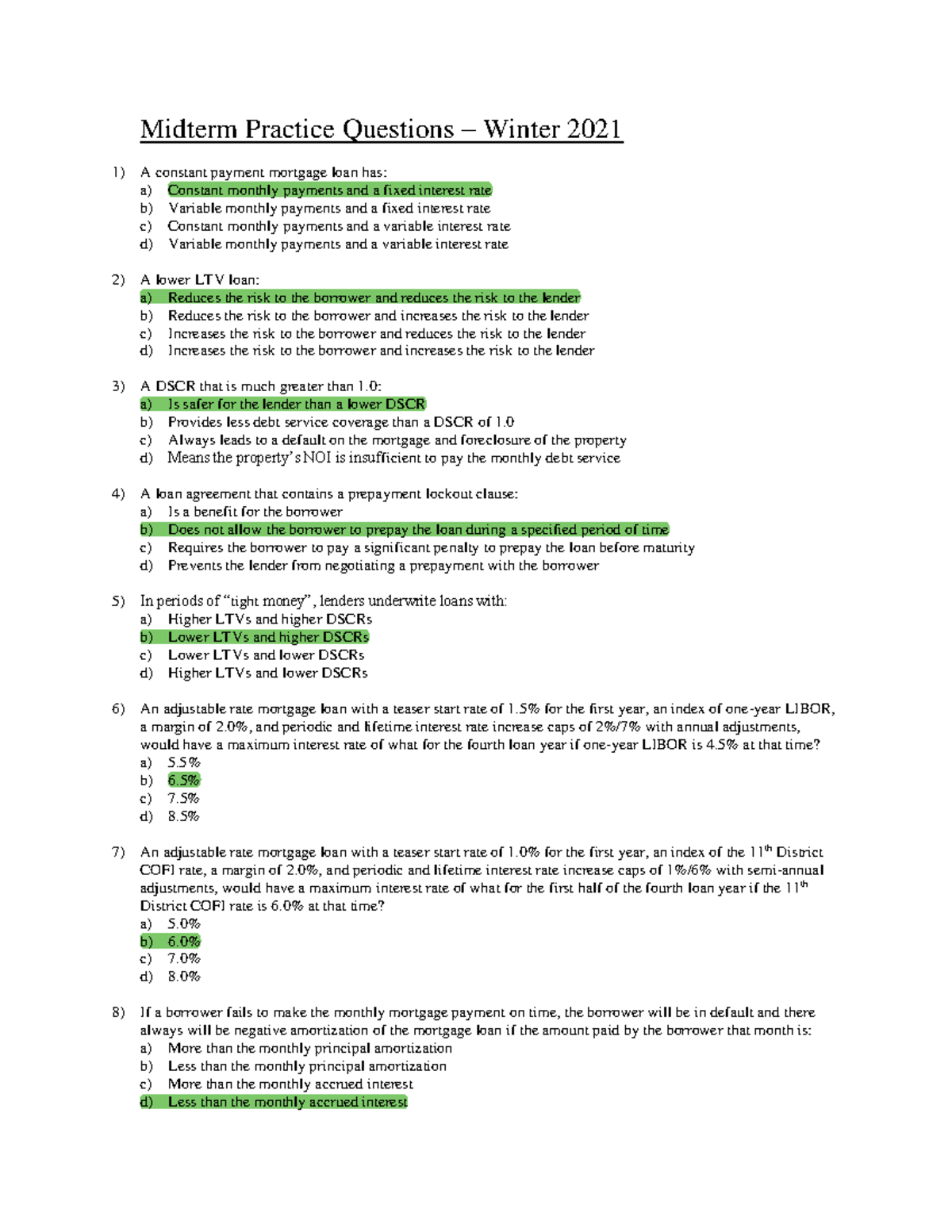 Midterm Practice Questions Winter 2021 - Midterm Practice Questions ...