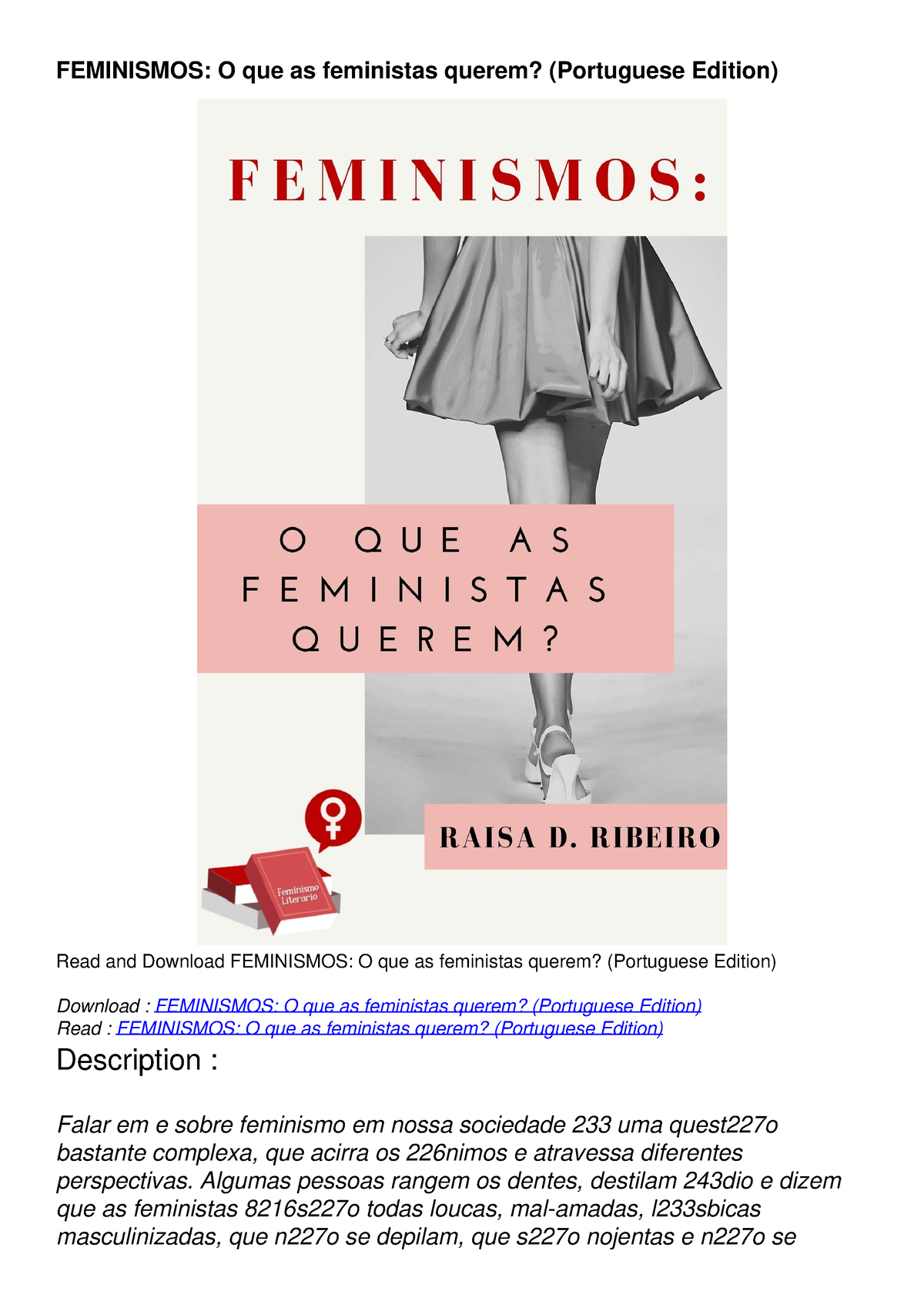 PDF/READ/DOWNLOAD FEMINISMOS: O Que As Feministas Querem? (Portuguese ...