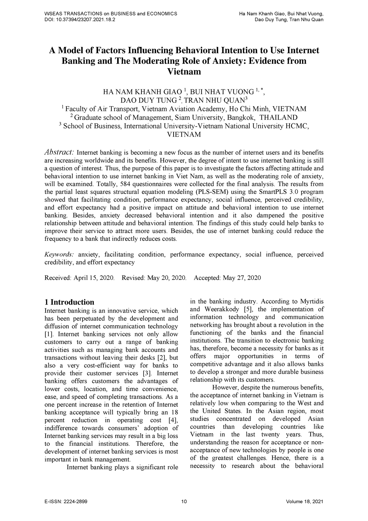 A045107-997 - Factors Influencing Consumer Intentions To Adopt O - A ...