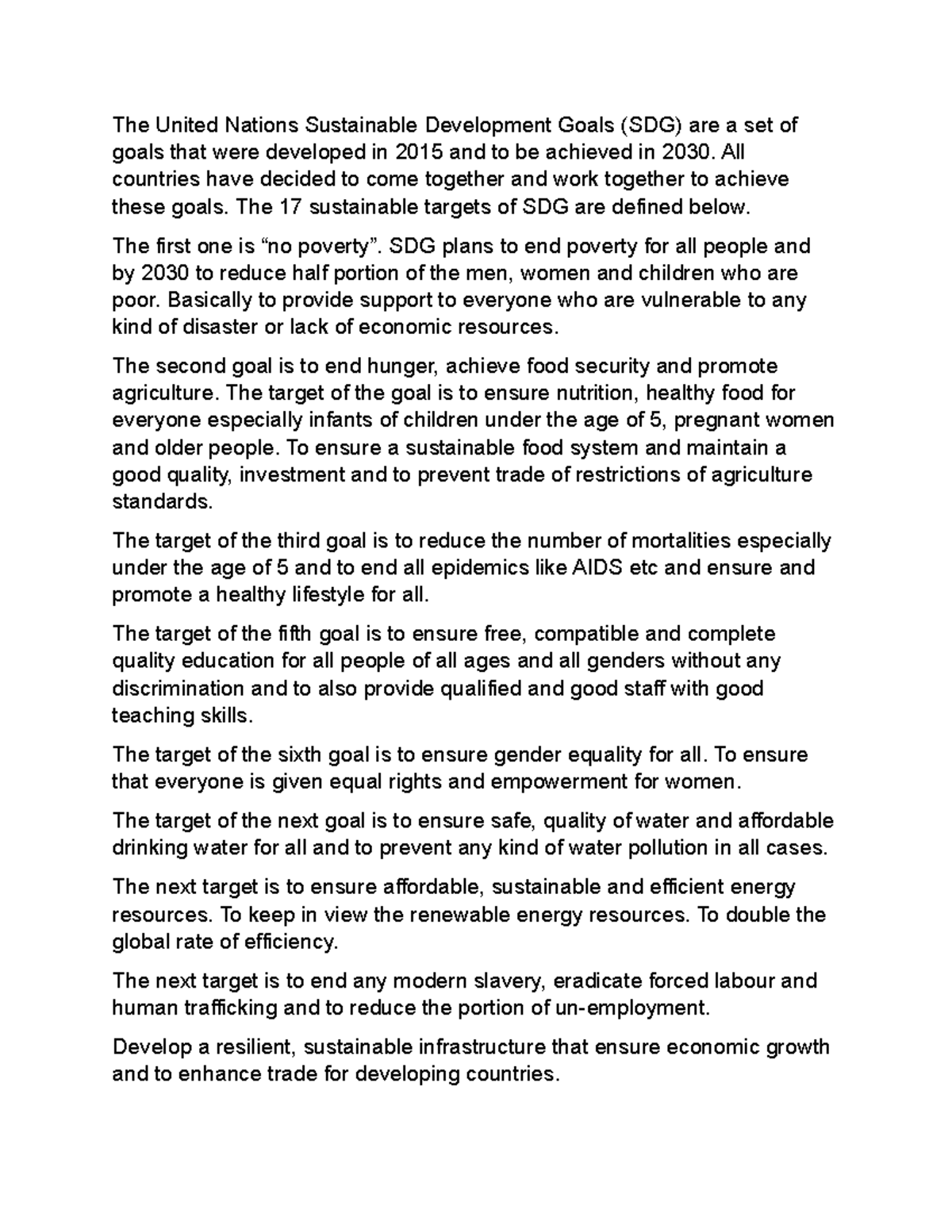 The United Nations Sustainable Development Goals - All countries have ...