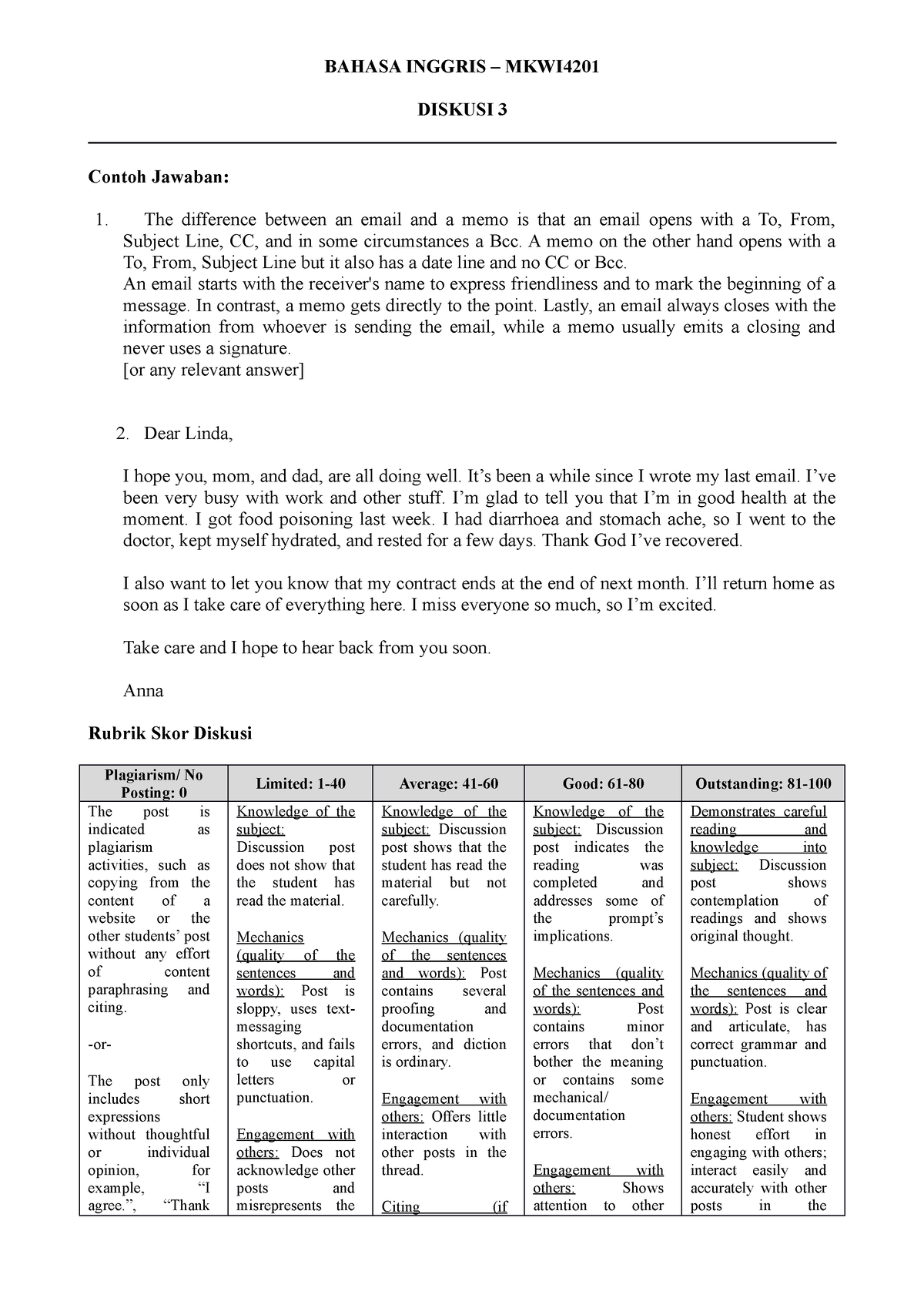 MKWI4201 Bahasa Inggris Contoh Jawaban Diskusi 3 - BAHASA INGGRIS ...