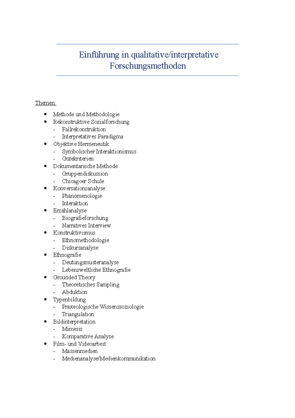 Qualitative, Interpretative Forschungsmethoden - In Forschungsmethoden ...