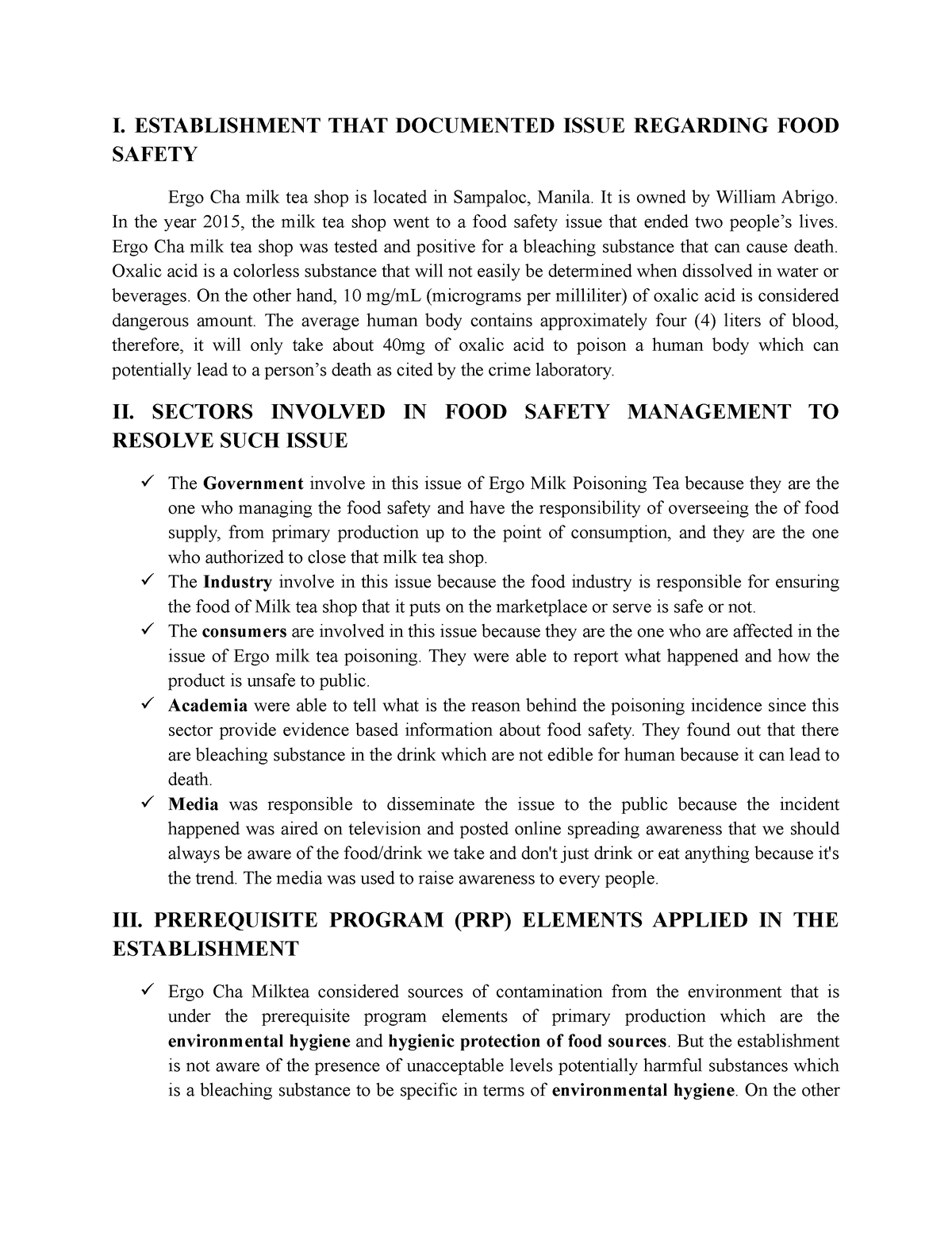 RM TP written Risk Management Task Performance I