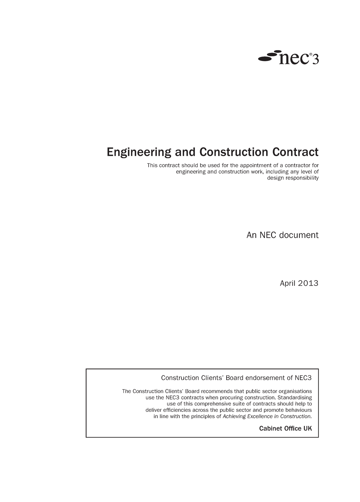 NEC3 Engineering And Construction Contract Digital - ® Engineering And ...