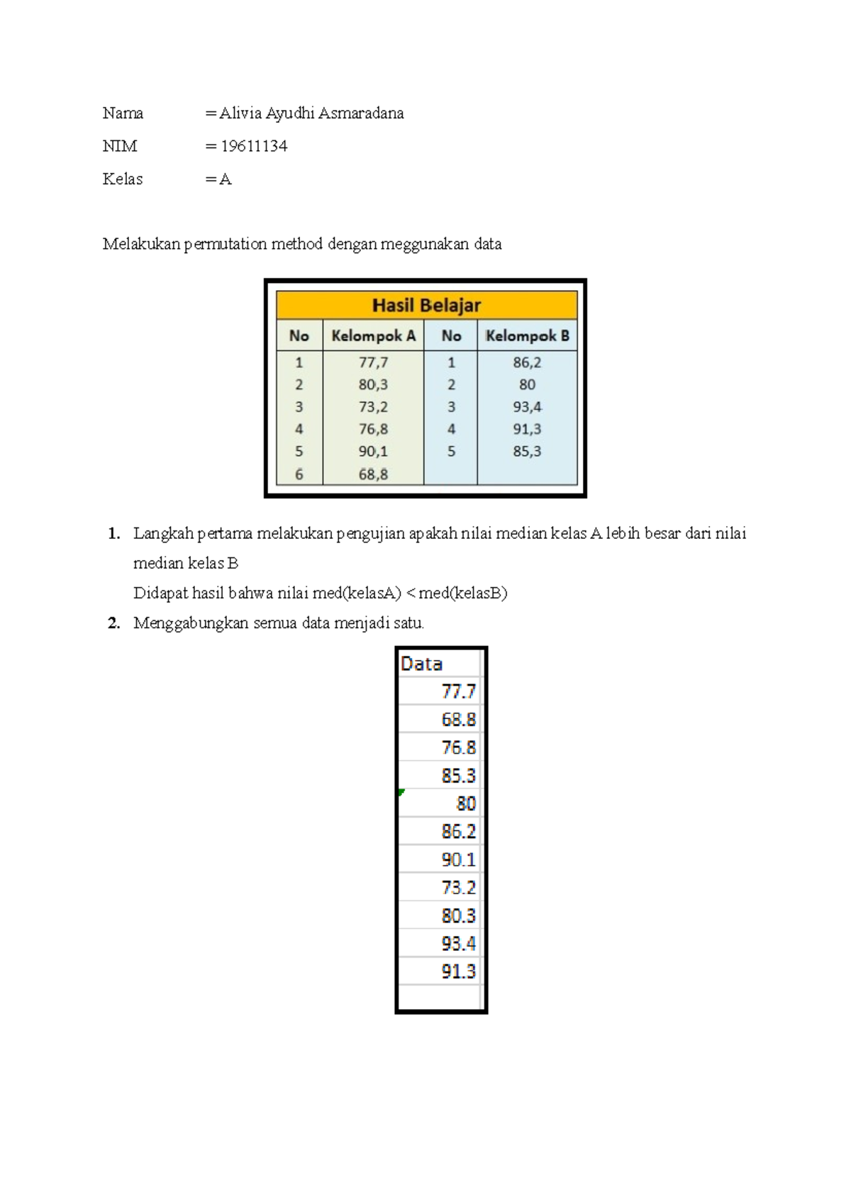 19611134 Permutation Method - Nama = Alivia Ayudhi Asmaradana NIM ...