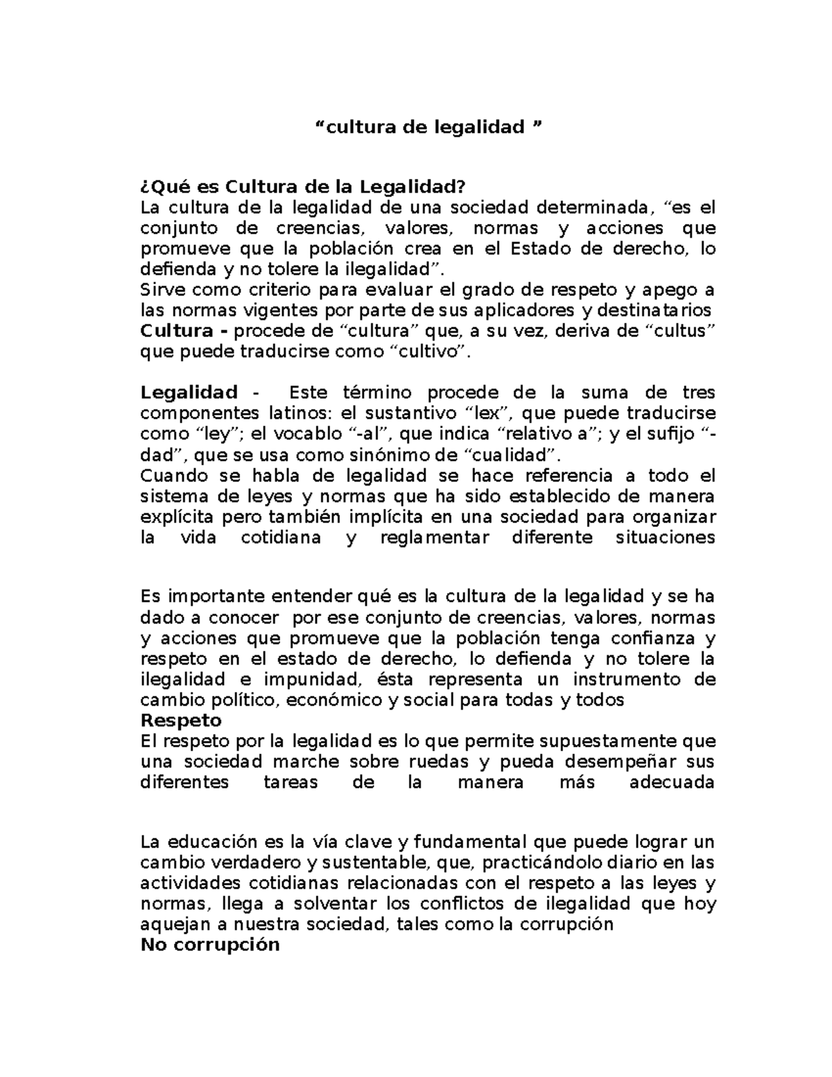 2cultura De Legalidad - De Legalidad Es Cultura De La Legalidad? La ...