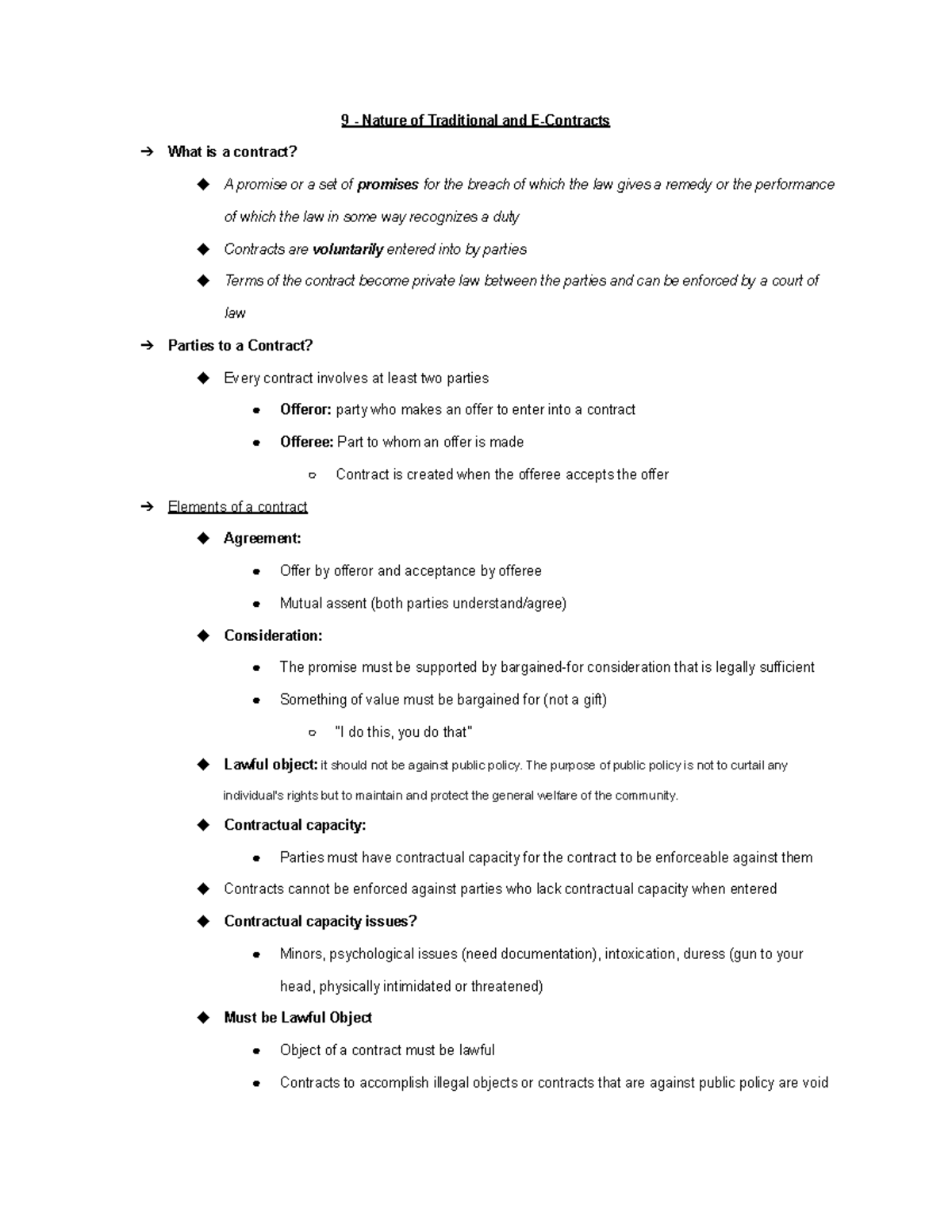 business-law-chapter-9-notes-9-nature-of-traditional-and-e