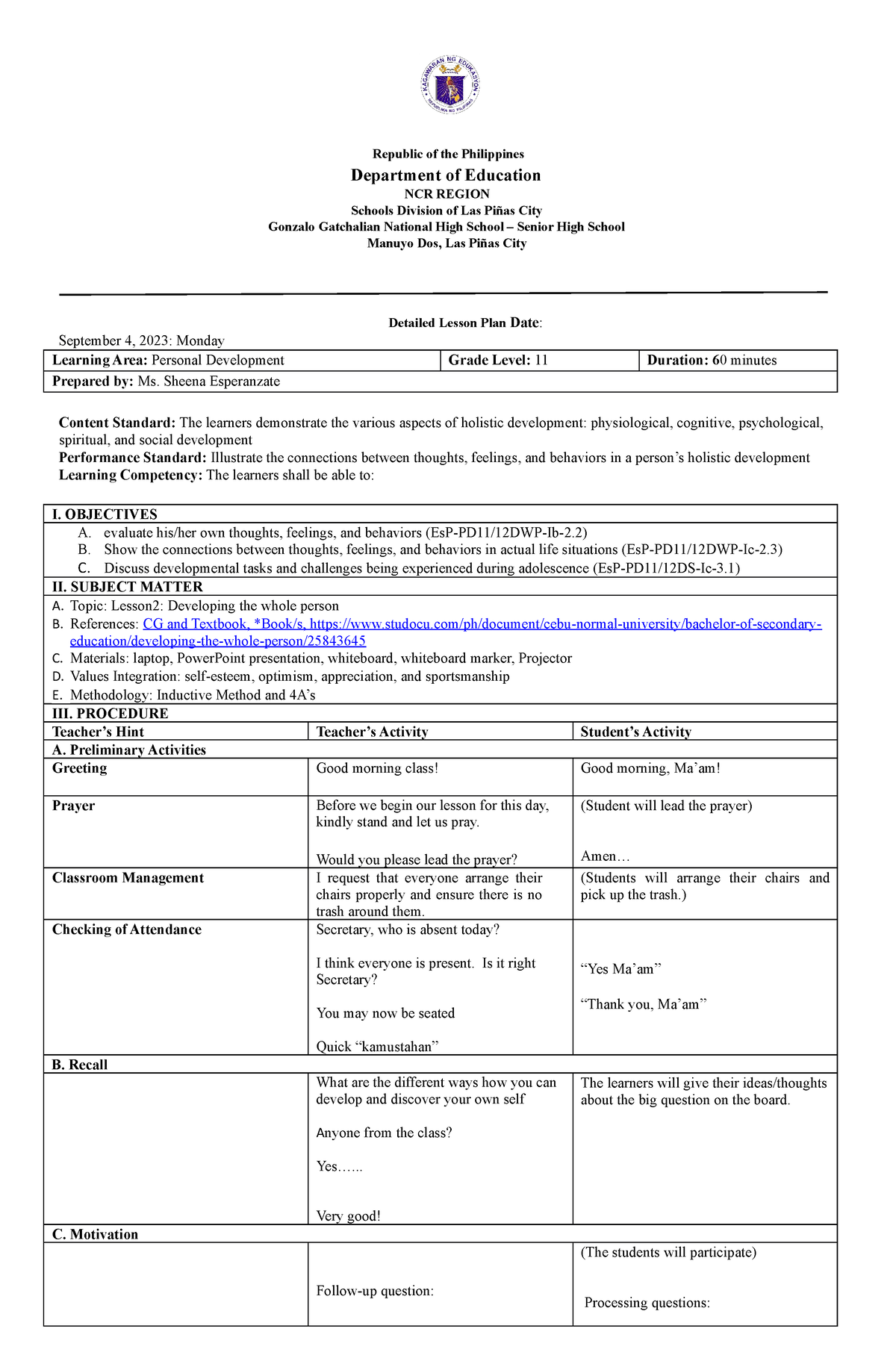 DLP-WEEK2 - Nothing - Department of Education NCR REGION Schools ...