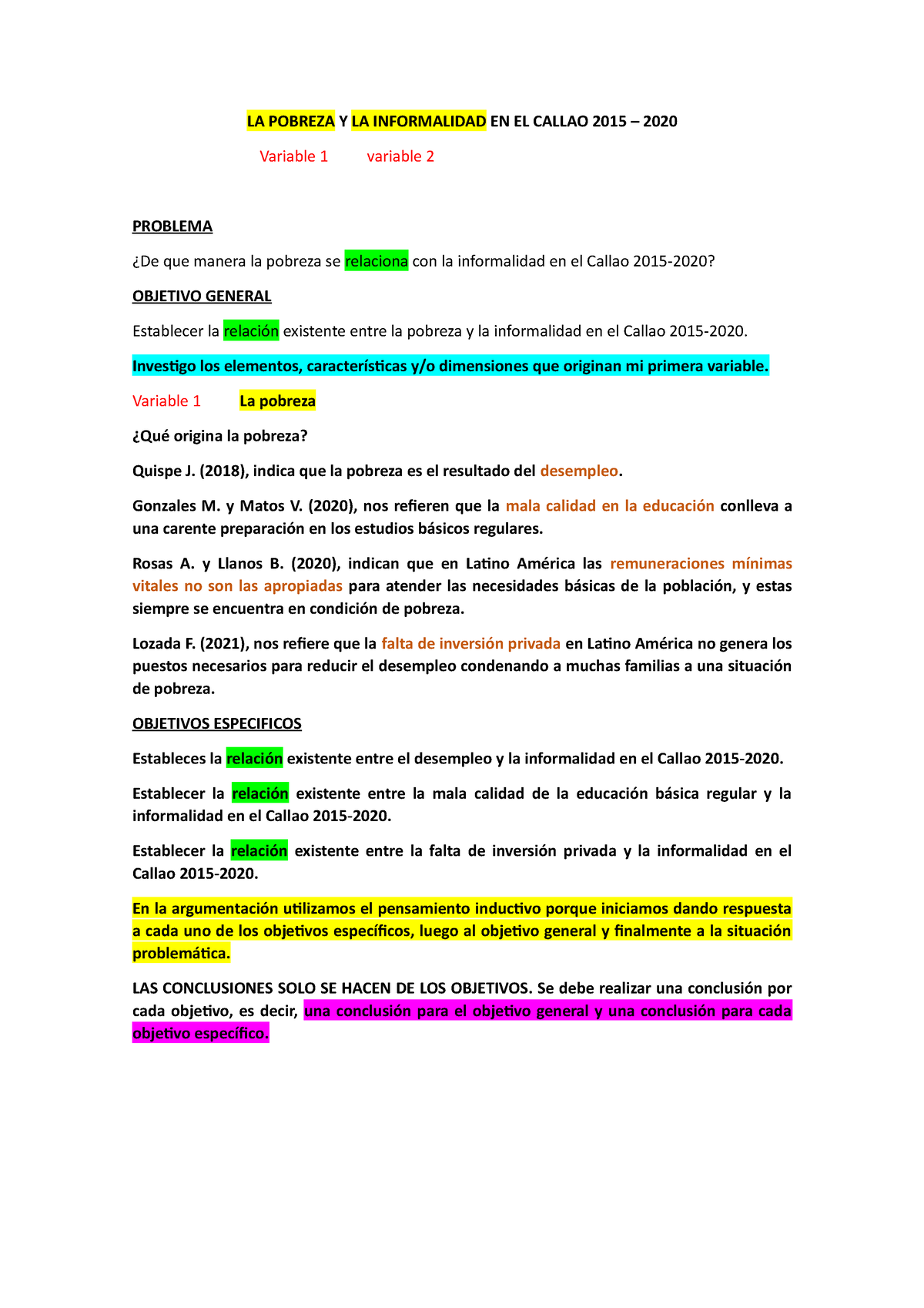 Ayuda Memoria Formulaciòn De Objetivos - Pensamiento Crítico Y ...