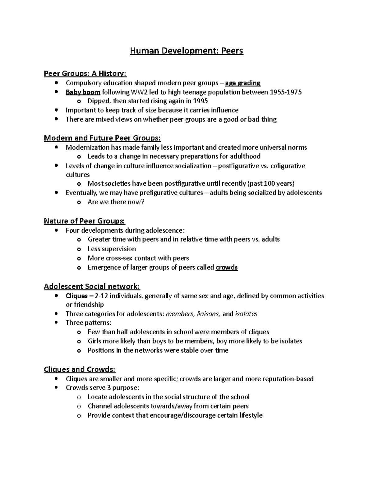 Peers Human Development Peers Peer Groups A History Compulsory