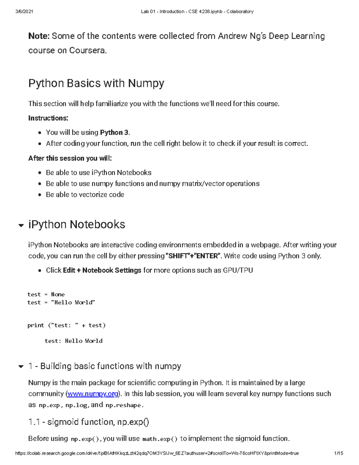 CSE4238-Lab Manual - Note: Some of the contents were collected from ...