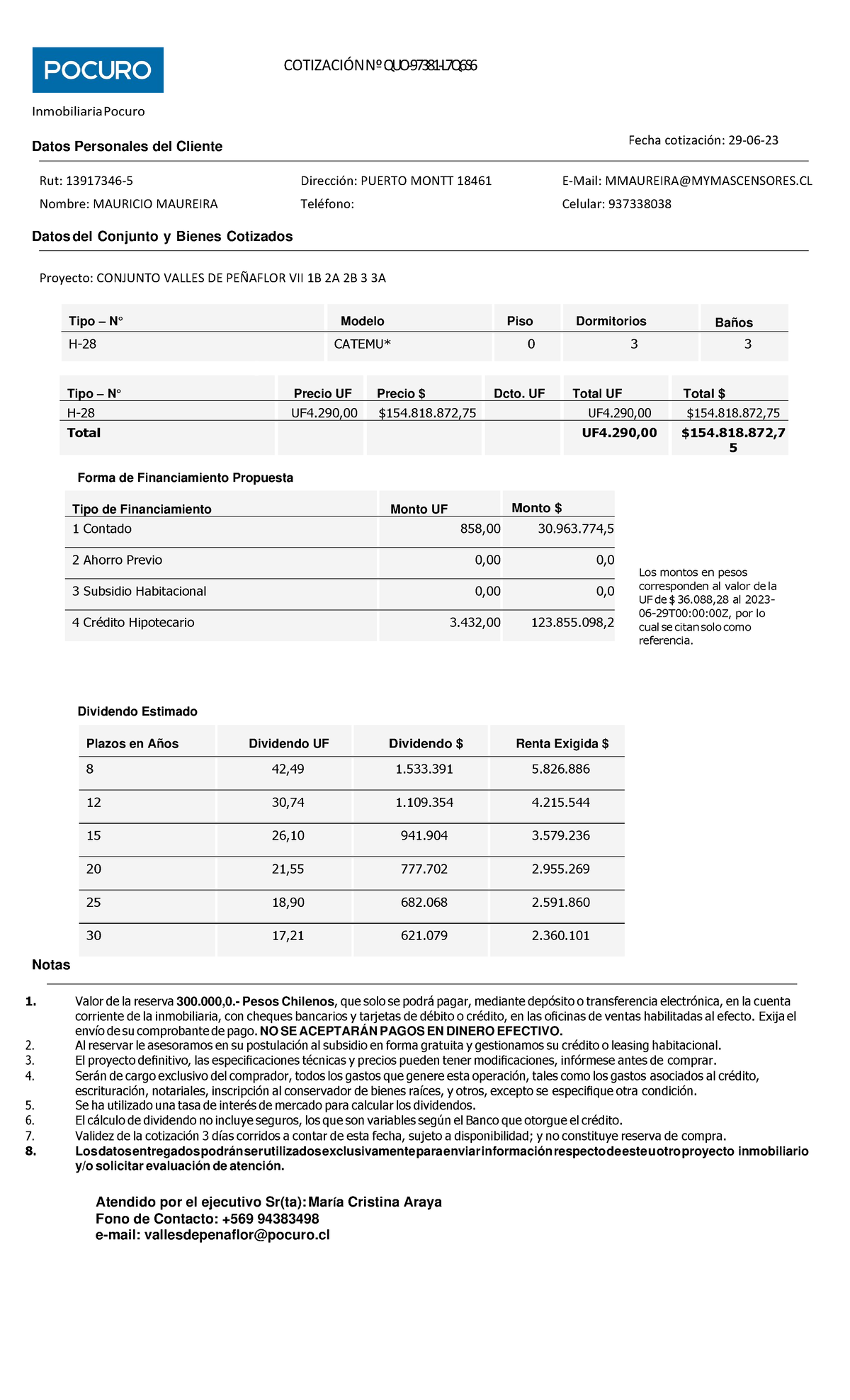 Cotización (21) - AFFSFAF - Inmobiliaria Pocuro Datos Personales Del ...