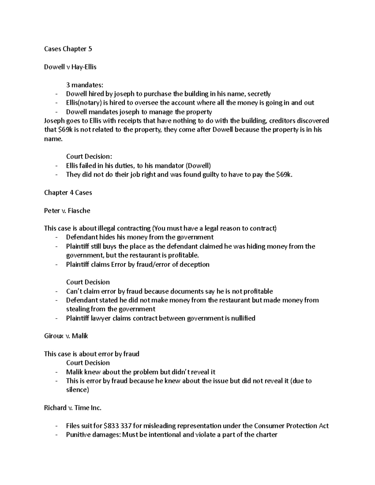 Cases Chapter 4 and 5 Cases Chapter 5 Dowell v HayEllis 3 mandates