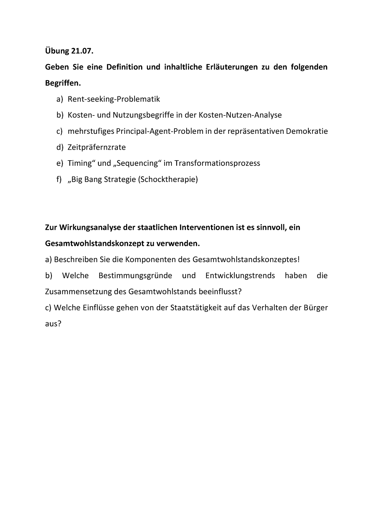 Übung 1 - ‹bung 21. Geben Sie Eine Definition Und Inhaltliche Erl ...