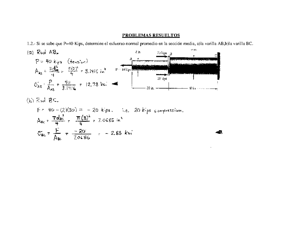 98810265 Dos Barras S Lidas Cil Ndricas AB Y BC Ejercicios Resueltos RM ...