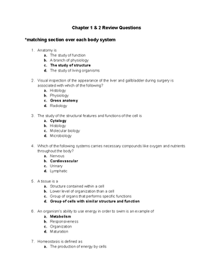 Chapters 4 And 5 Review Sheet - Anatomy & Physiology Chapter 4 & 5 ...