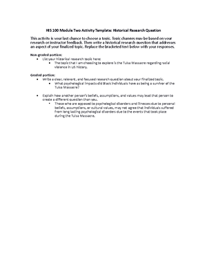 Module Activity Sources - HIS 100 Module Two Activity Template: Primary ...