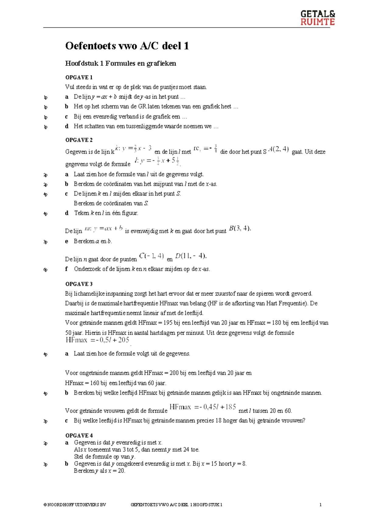 GR12 VAC1 H01 Oefentoets - Oefentoets Vwo A/C Deel 1 Hoofdstuk 1 ...