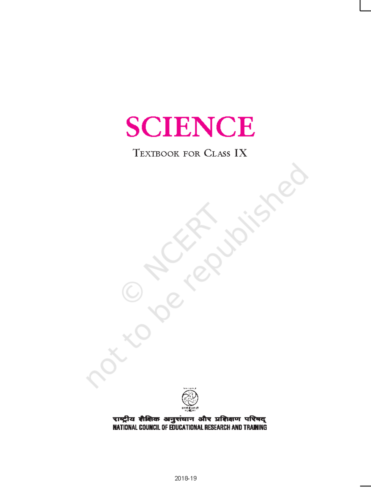 Class 9 science - SCIENCE TEXTBOOK FOR CLASS IX 2018- First Edition ...