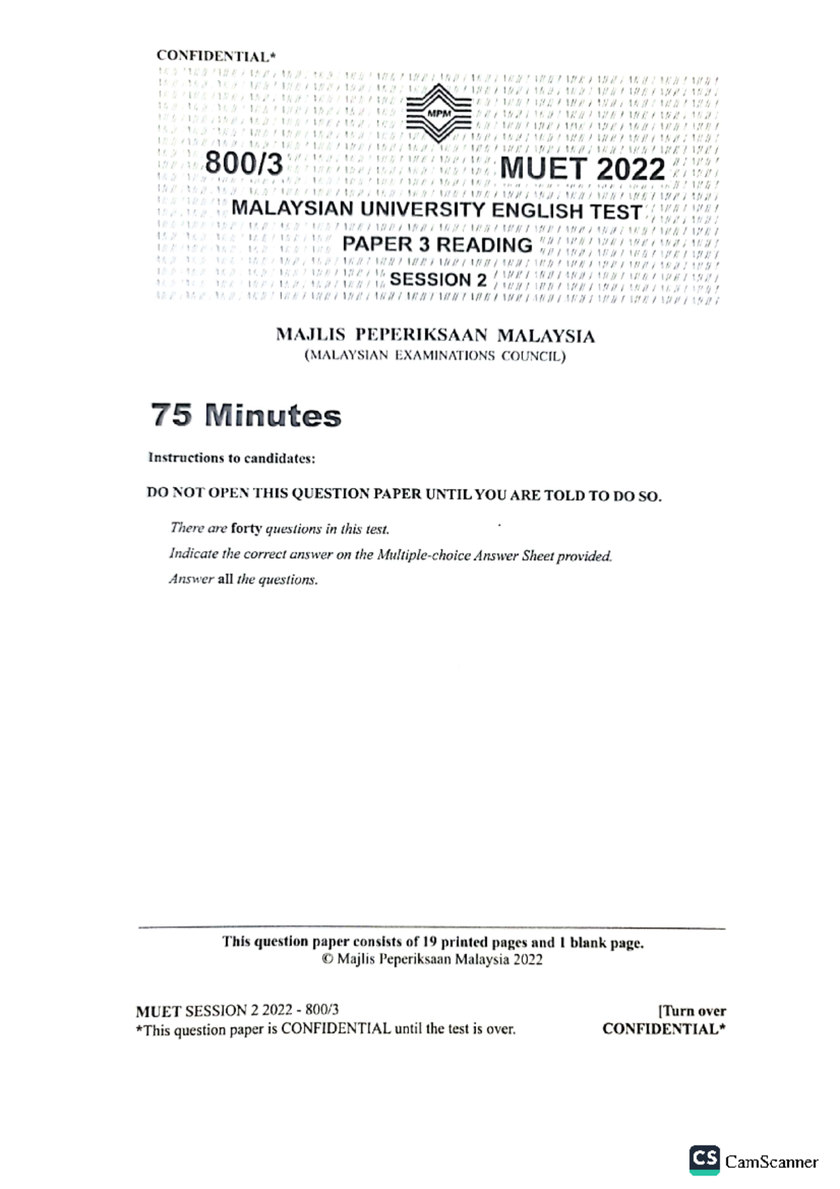 MUET Reading S2 2022 - none - MPM MUET 2022 MALAYSIAN UNIVERSITY ...