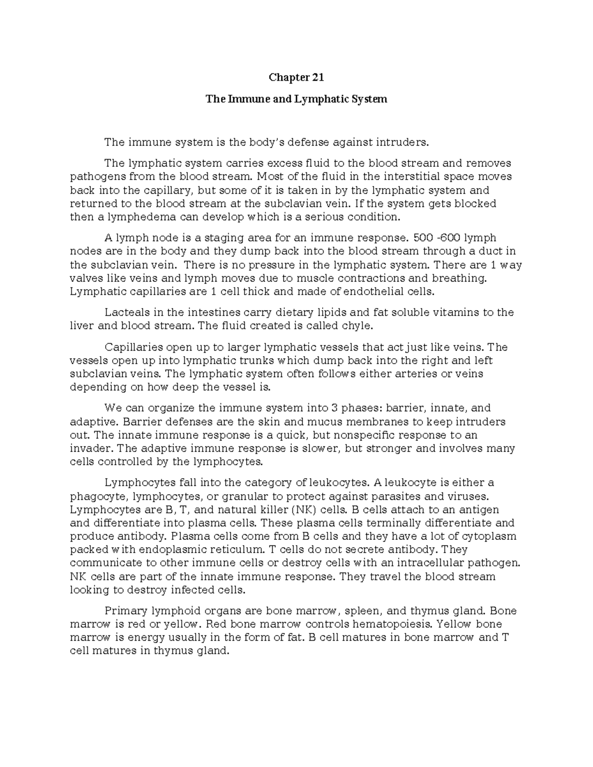Study Guide Test 3 - Chp.21.23.24 - Chapter 21 The Immune and Lymphatic ...