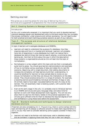 Unit 3 Assignment 1 - BTEC Extended Certificate In IT: Unit 3 Using a ...