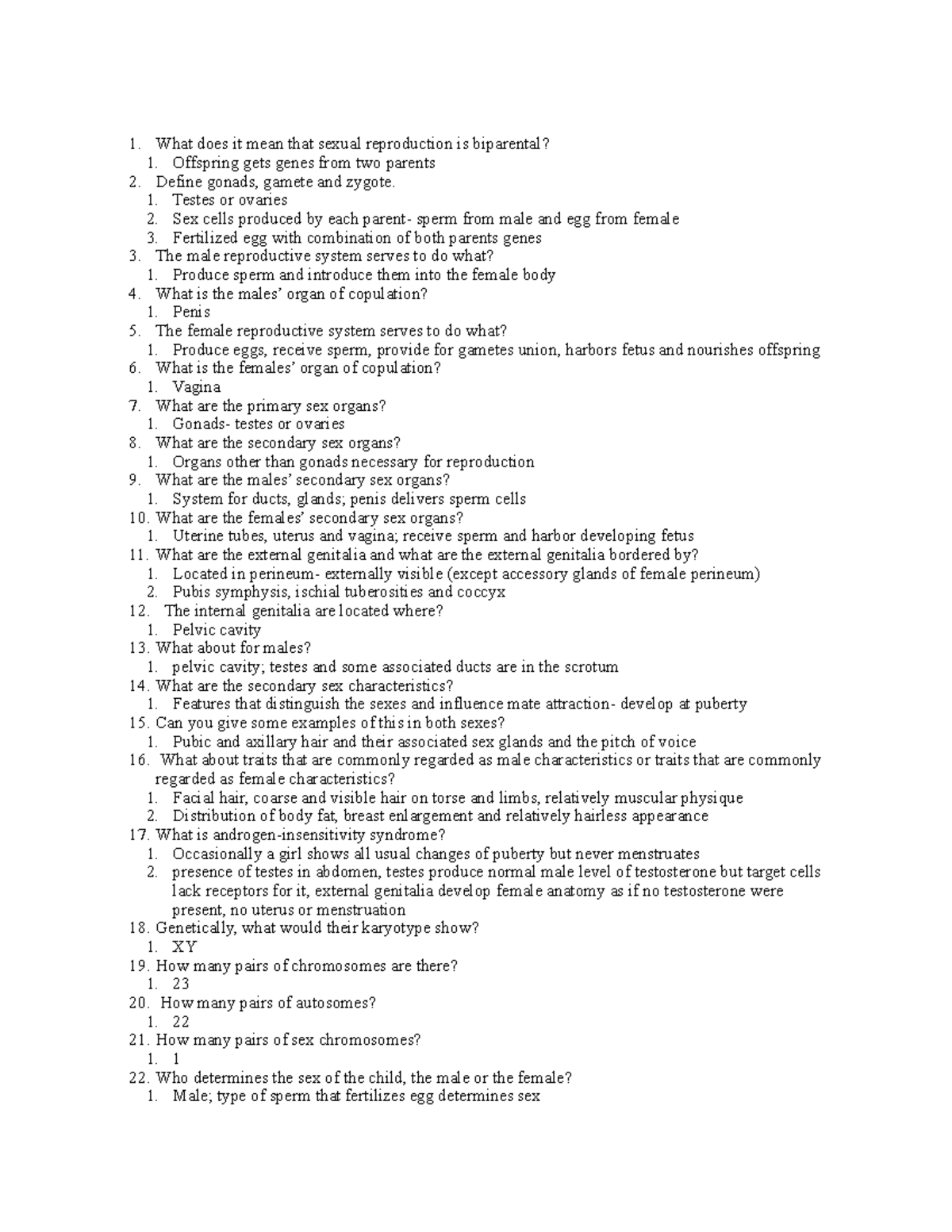 Ch 27 sg - Male Reproductive study guide for test - What does it mean ...