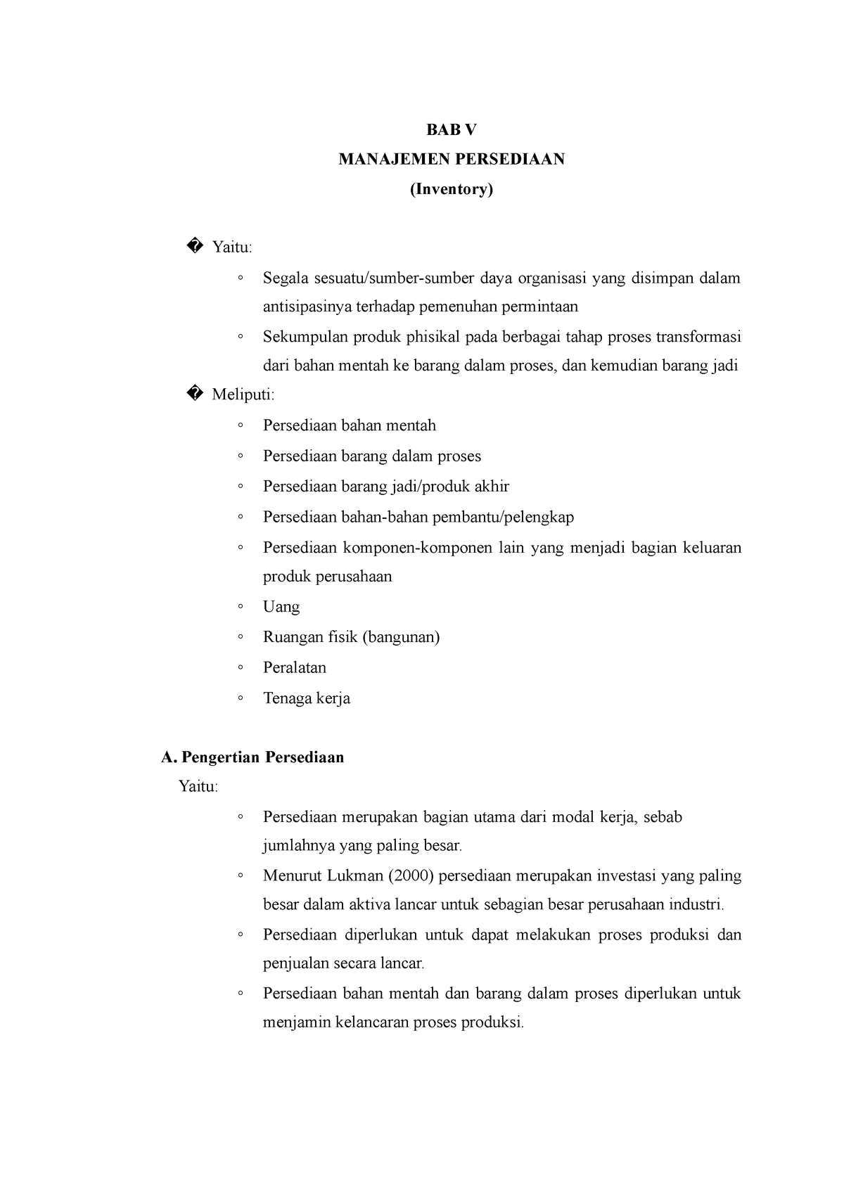 BAB V Manajemen Persediaan - BAB V MANAJEMEN PERSEDIAAN (Inventory) 🐀 ...