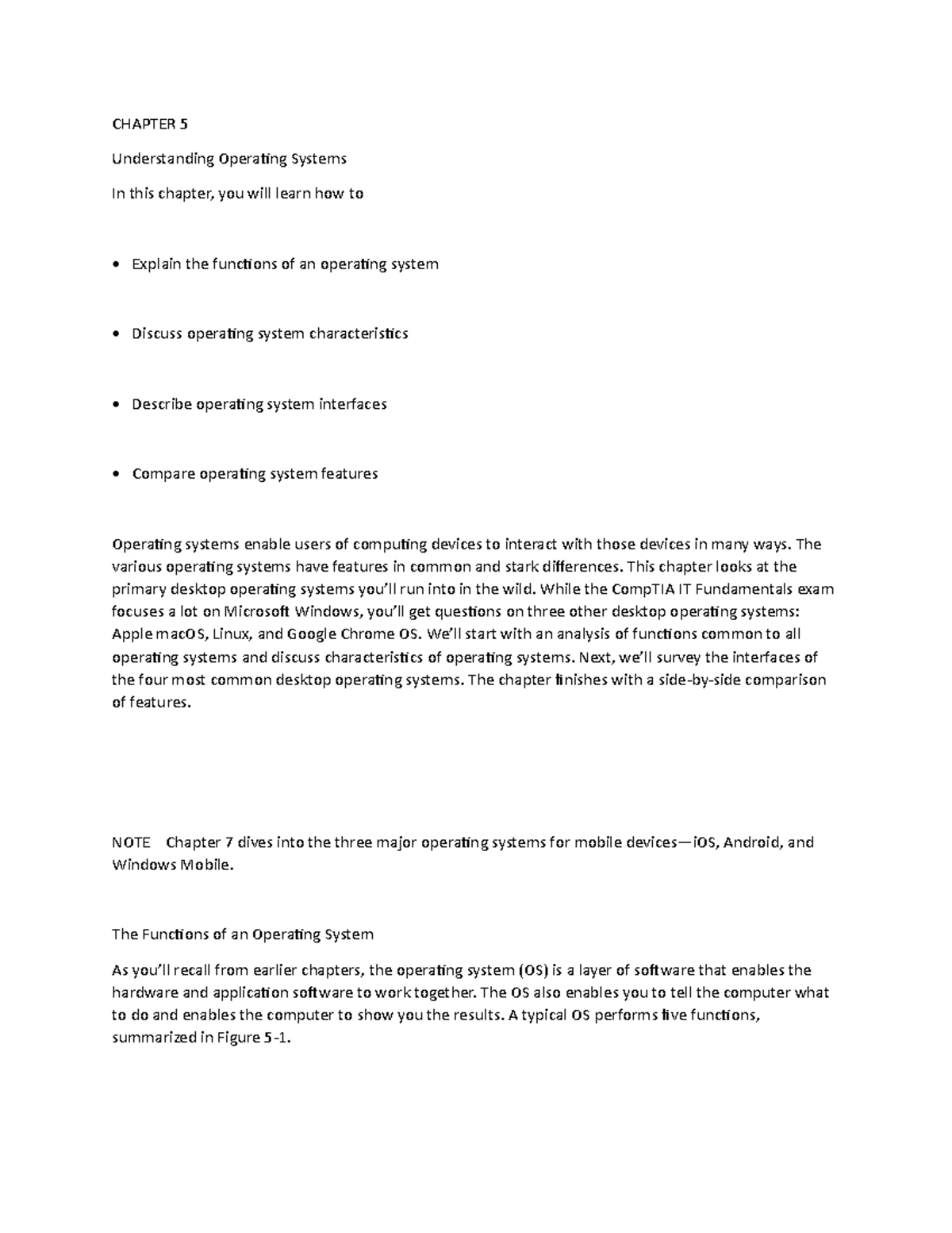 Chapter 5 understanding operating systems - CHAPTER 5 Understanding ...