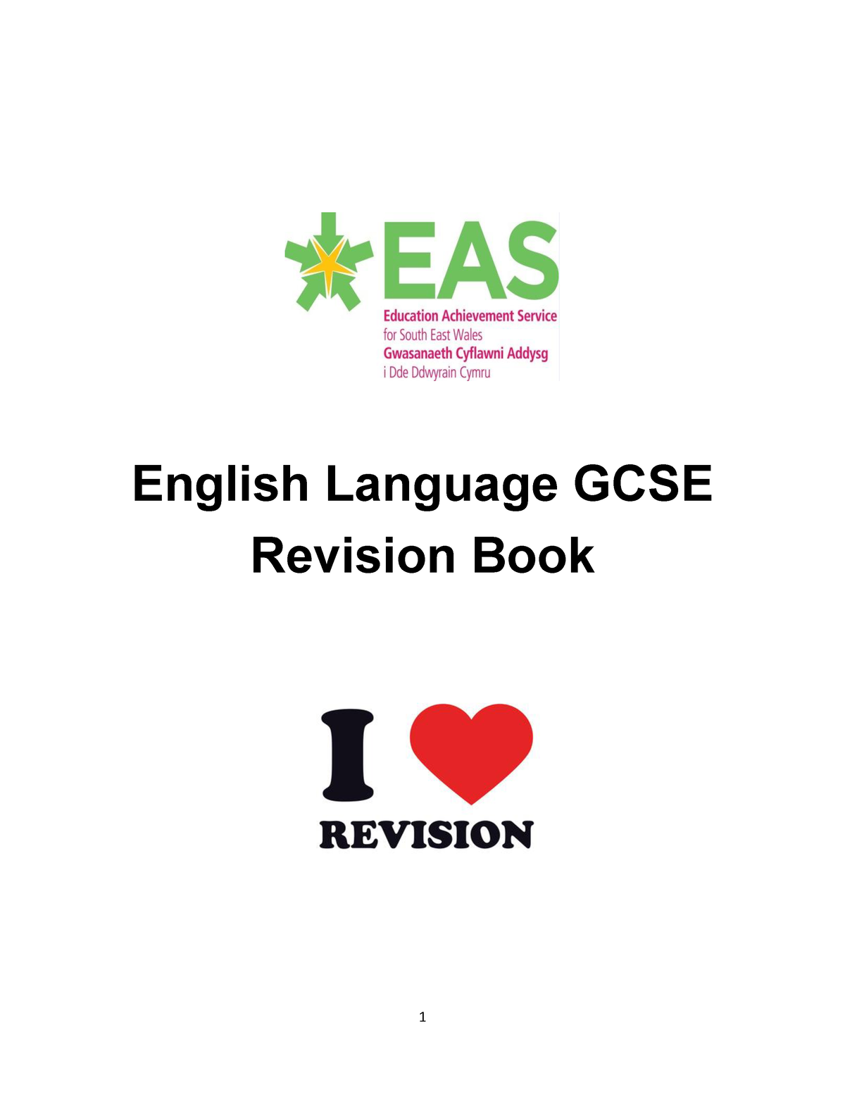 English Language GCSE Revision Booklet - English Language GCSE Revision ...