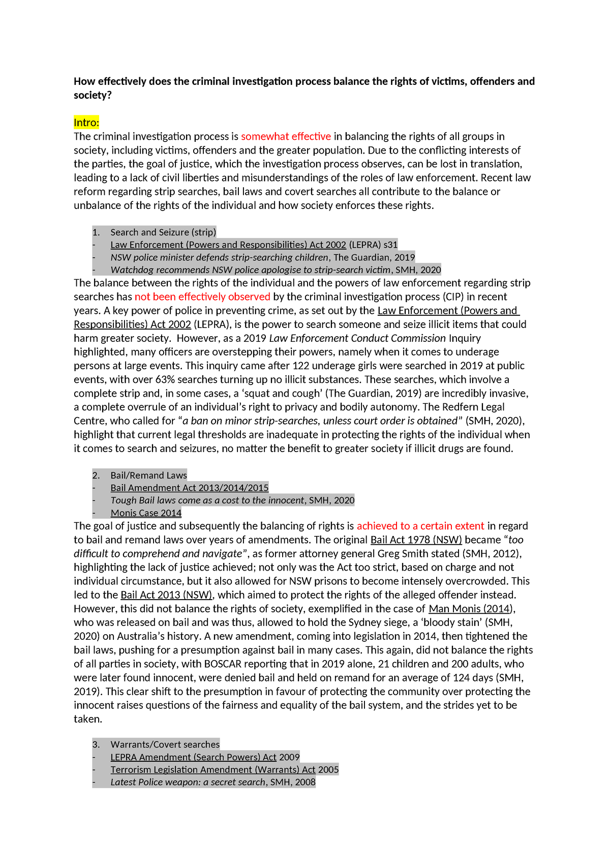 criminal investigation process essay