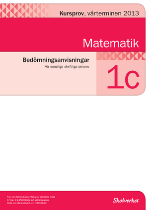 KPVT 2015 Ma 1c Delprov D - Elevens Namn Och Klass/grupp Matematik ...