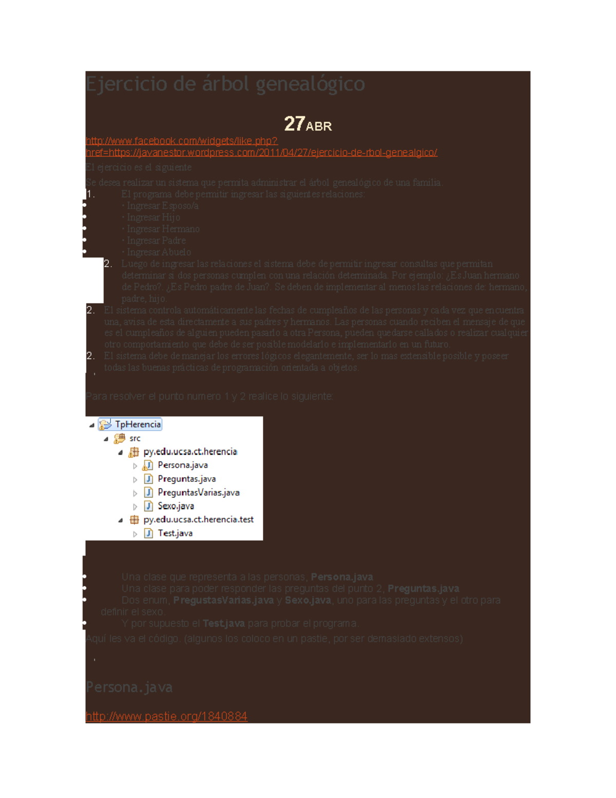 Ejercicio de árbol genealógico - Ejercicio de árbol genealógico 27 ABR  facebook/widgets/like.php? - Studocu