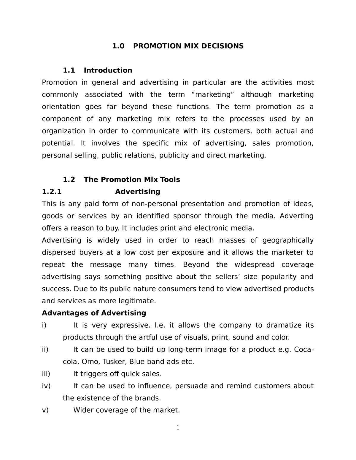 lesson-12-promotion-mix-decisions-in-marketing-1-promotion-mix