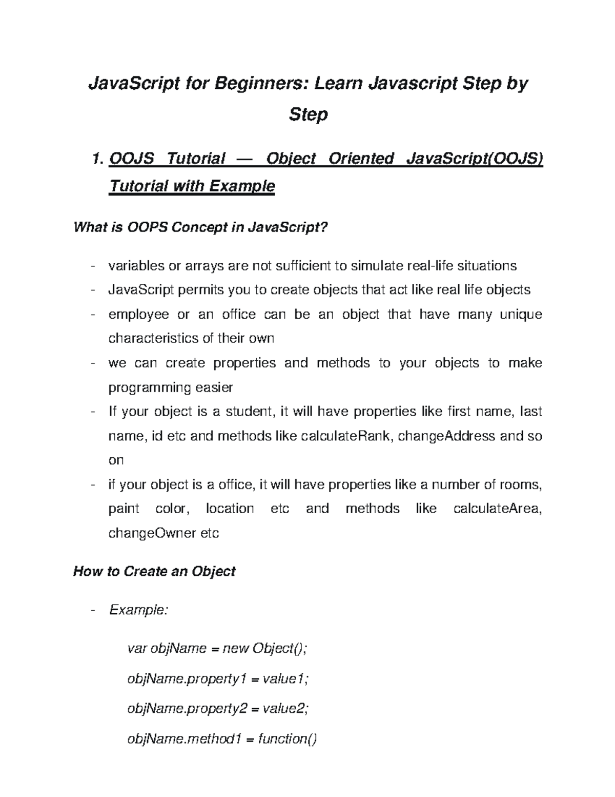Unit2: OOJS and, Internal and External Java Script - JavaScript for ...