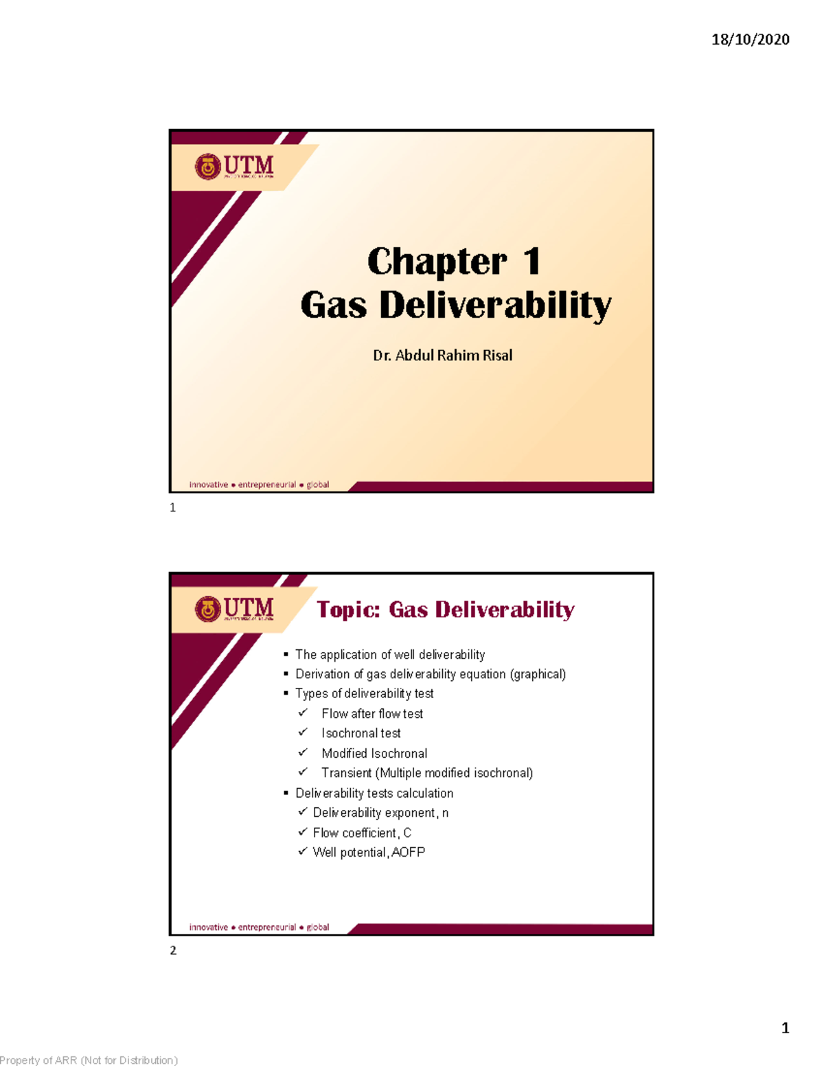 Chapter 1 Gas Well Deliverability - 1 Chapter 1 Gas Deliverability Dr ...