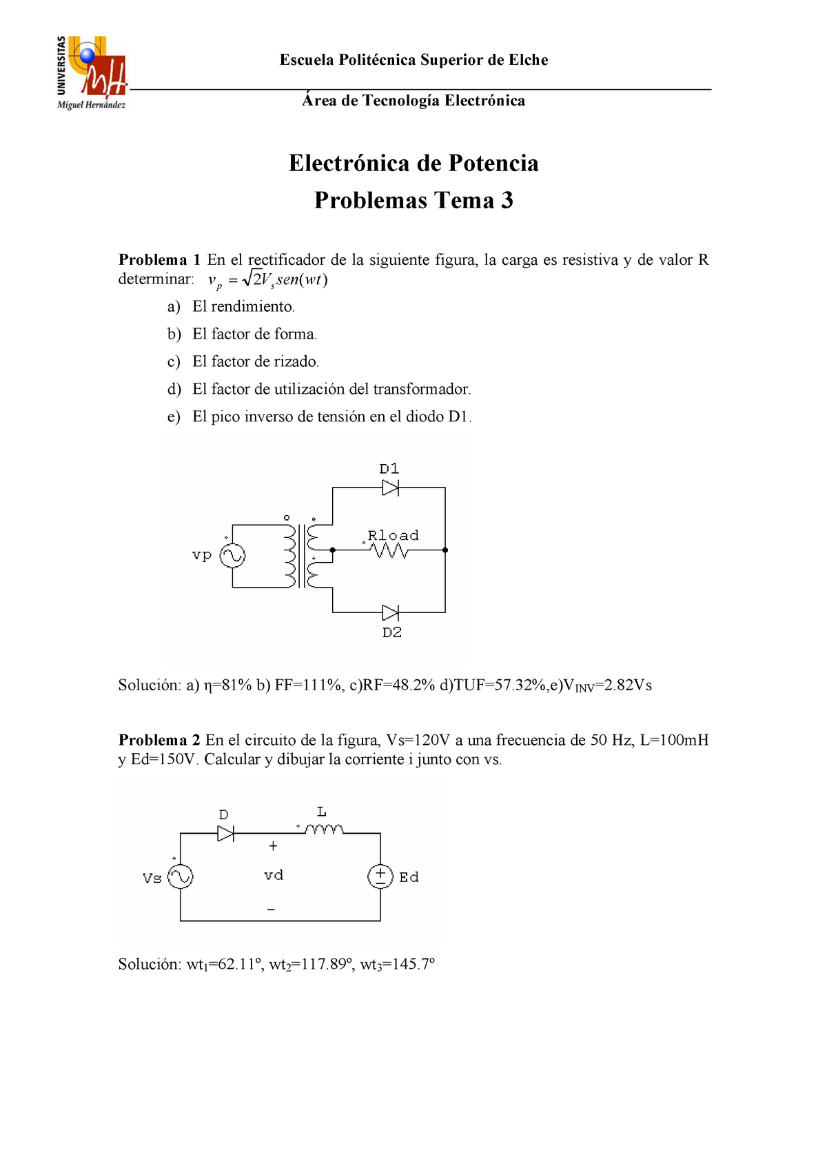 000052 Ejercicios Electricidad Resueltos - Escuela Superior De Elche De ...