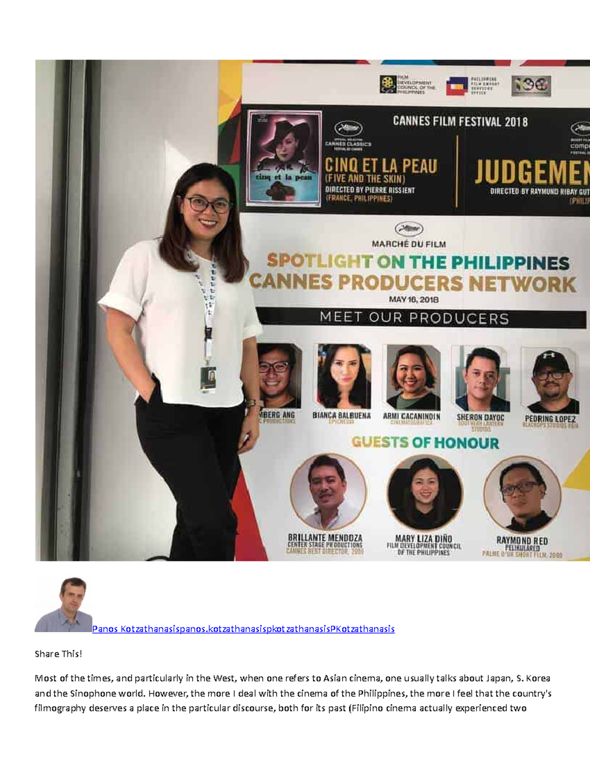 Filipino directors - Panos Kotzathanasispanos Share This! Most of the  times, and particularly in the - Studocu